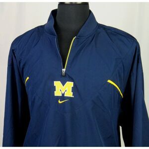 Men's‎ Vintage NIKE Clima-Fit Michigan Wolverines 1/4 Zip Windbreaker Jacket XL